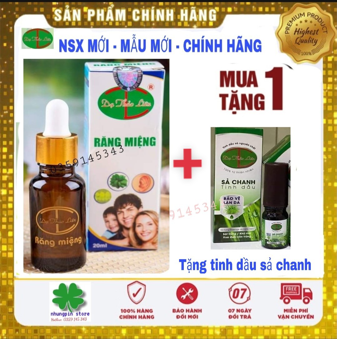 Tinh dầu Răng Miệng Dạ Thảo Liên - Tặng 1 Tinh dầu xả chanh
