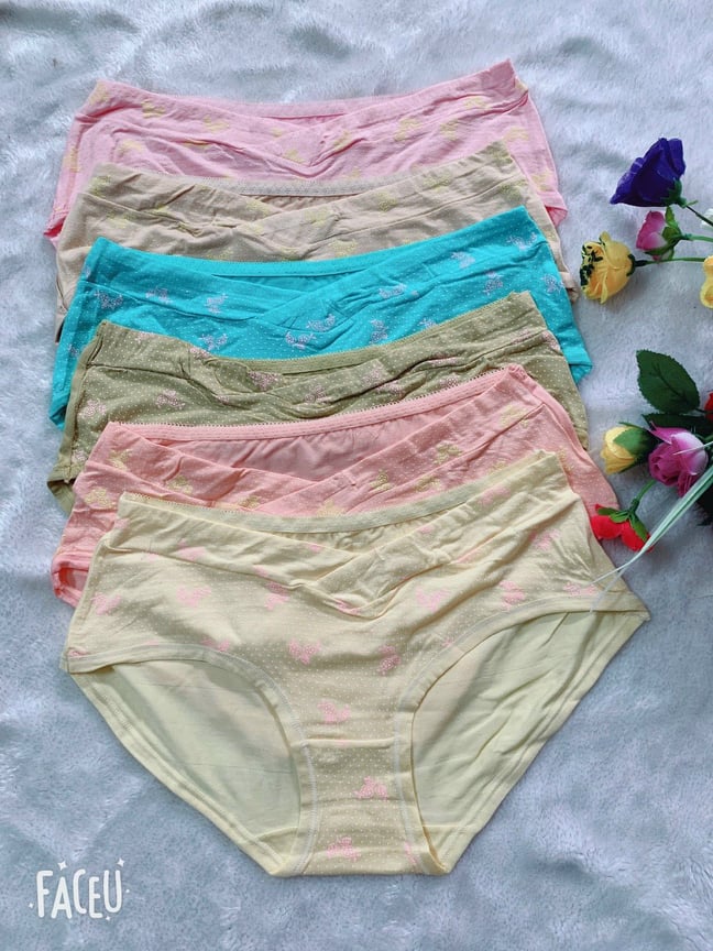 10 Quần lót bầu cạp chéo bầu cotton chỉ 115k