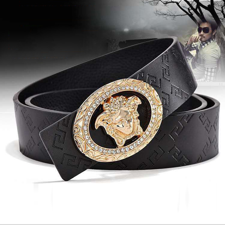 Thắt lưng da nam M13 Họa tiết 3D trên dây lưng mặt khóa đính đá  khóa cài da PU da dài 1m2 -thiết kế phong cách sang trọng lịch lãm cho phái mạnh -  kèm ảnh thật - Quà tặng hấp dẫn-dây nịt da nam