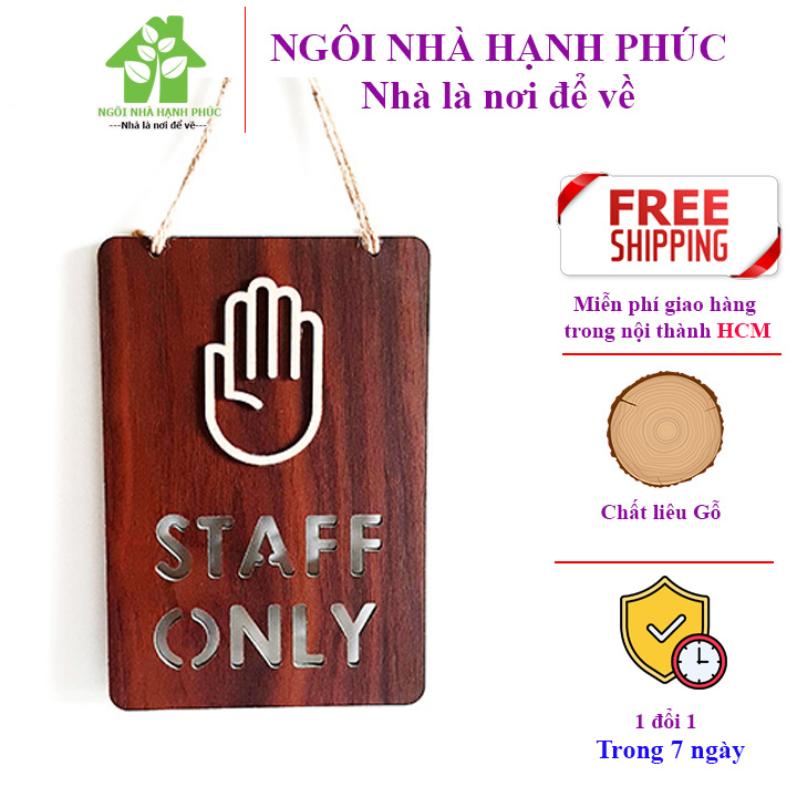 Bảng gỗ decor trang trí shop 🚀staff only🚀