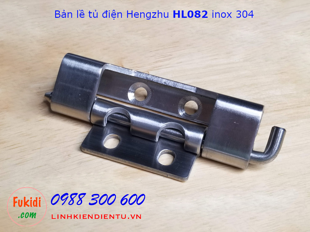 Bản lề tủ điện Hengzhu HL082 chất liệu inox 304 và thép mạ kẽm chiều dài 90mm