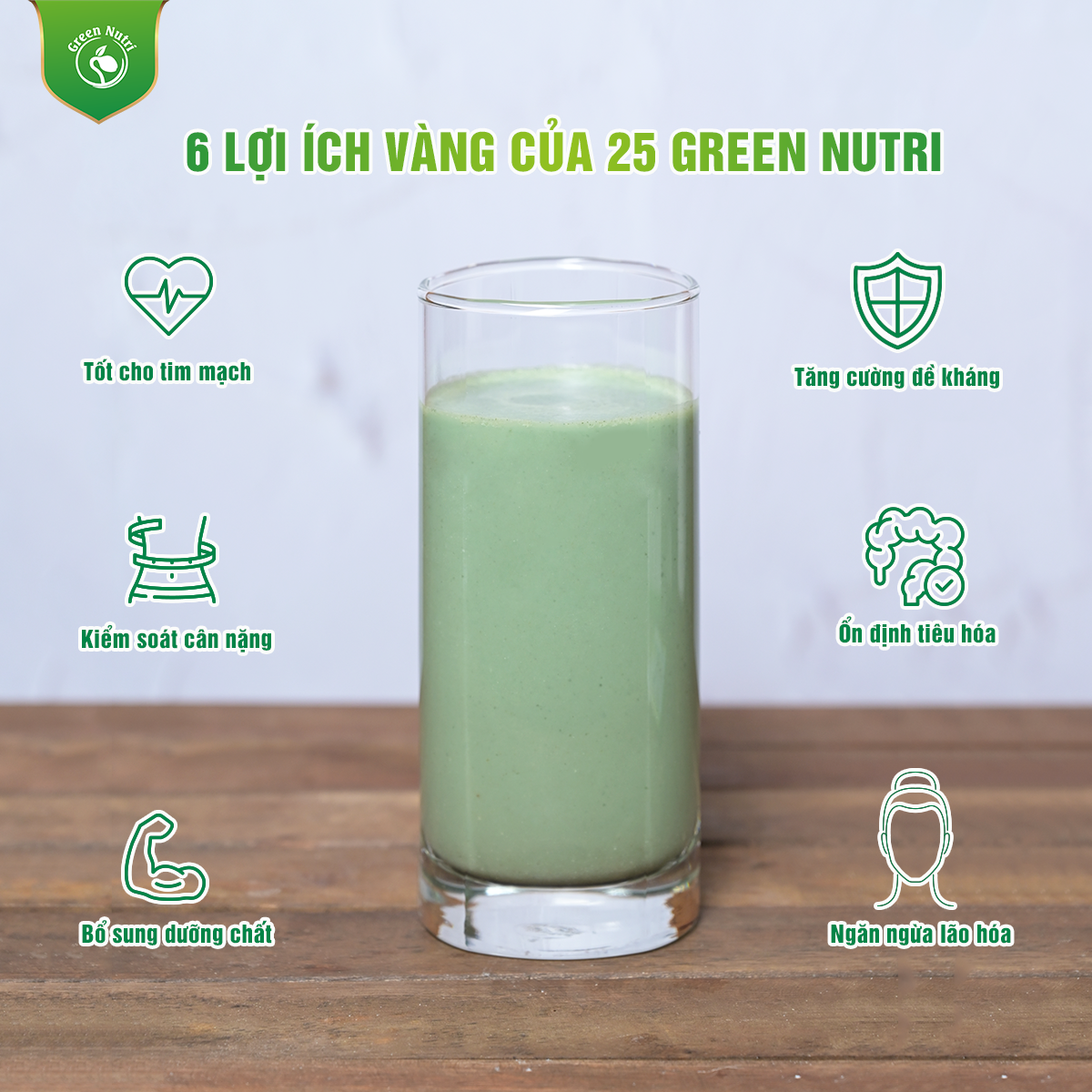 Bột Ngũ Cốc 25 Green Nutri - Dạng Hộp 625gr (25 gói)