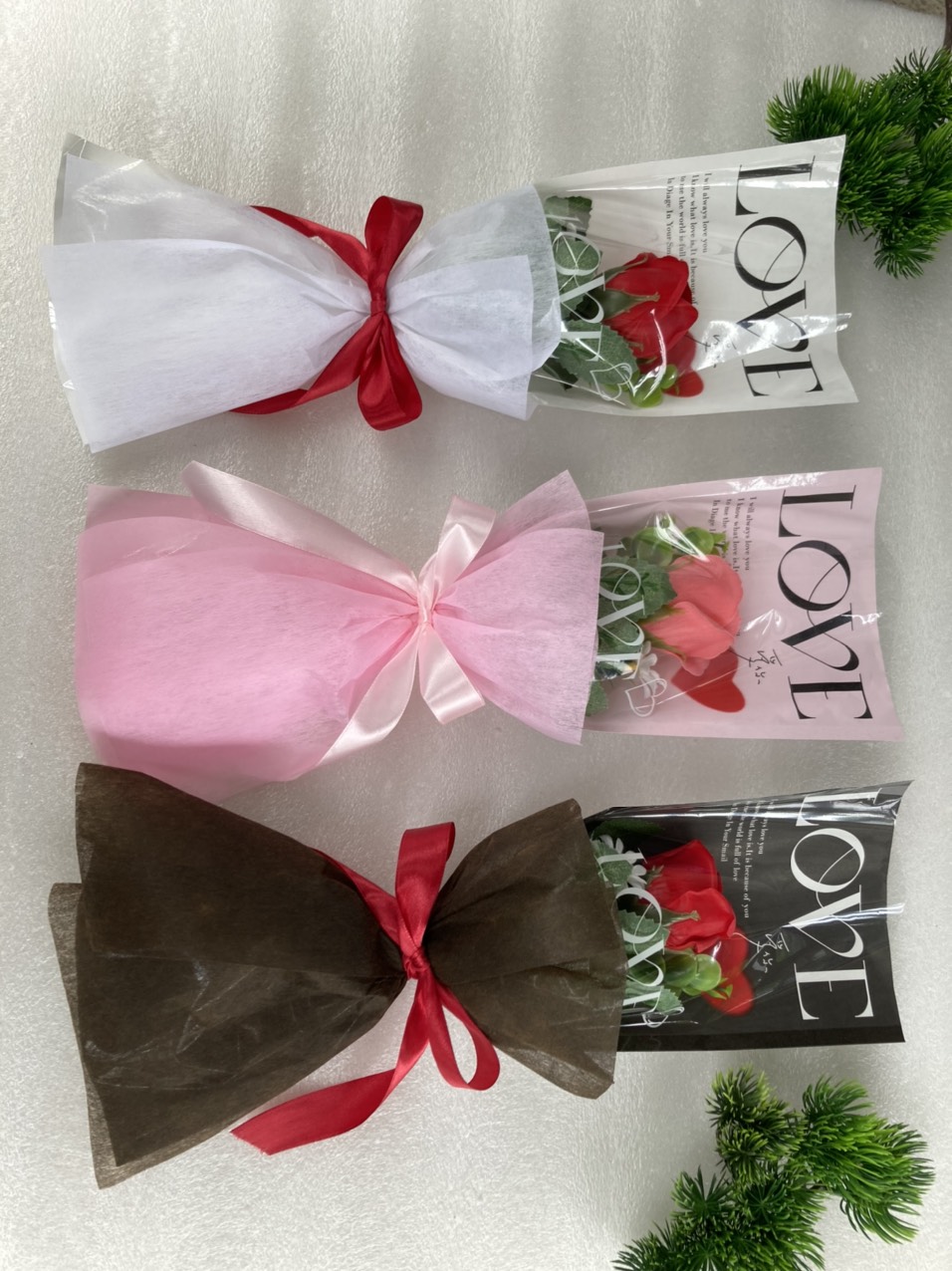 Sỉ 10 bó hoa sáp 1 bông mẫu 2