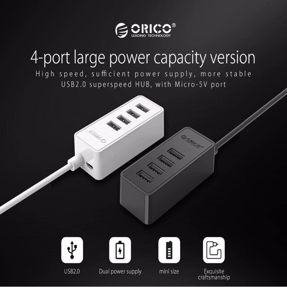 Bộ chia usb hub 4 cổng orico w5p-u2-30 usb 2.0 - bh 12 tháng