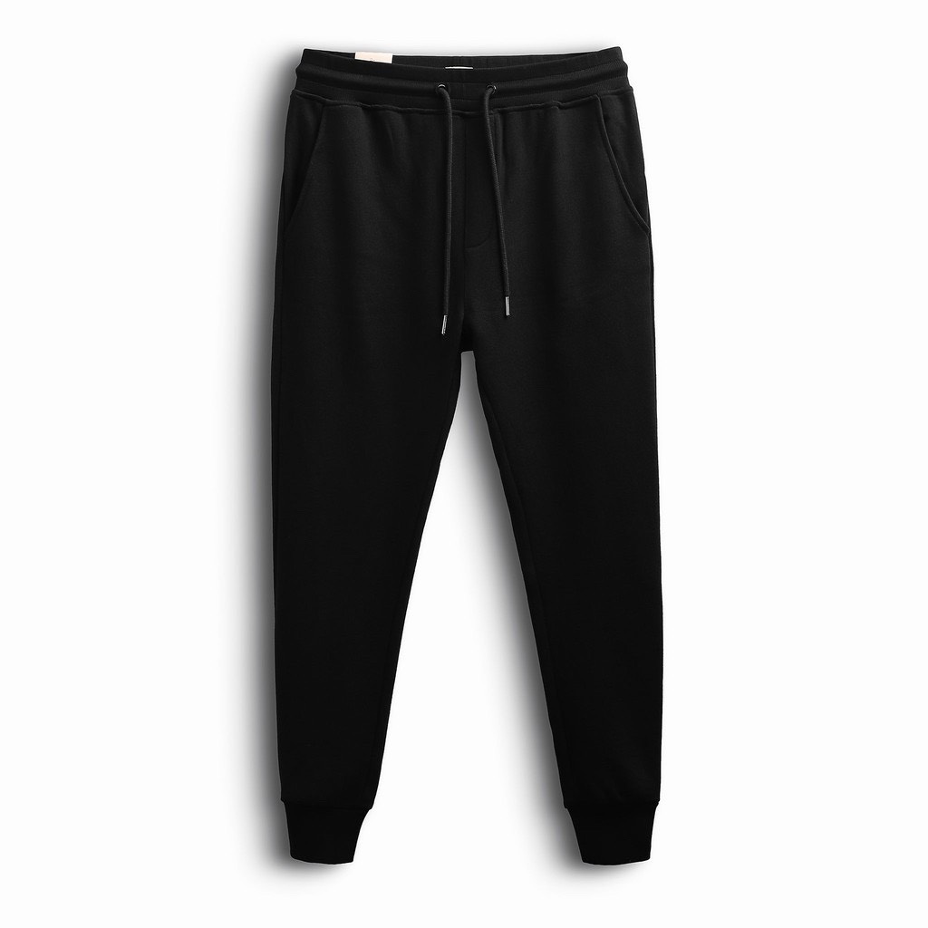 Quần jogger nam numbi trơn đen
