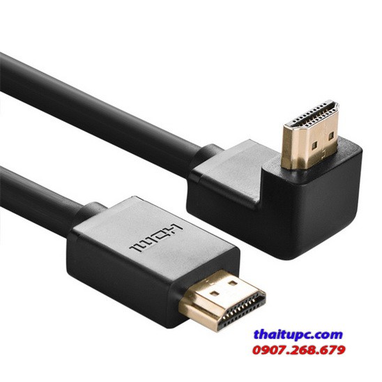 Cáp hdmi 5m tròn, bẻ góc 90 độ ugreen 10123