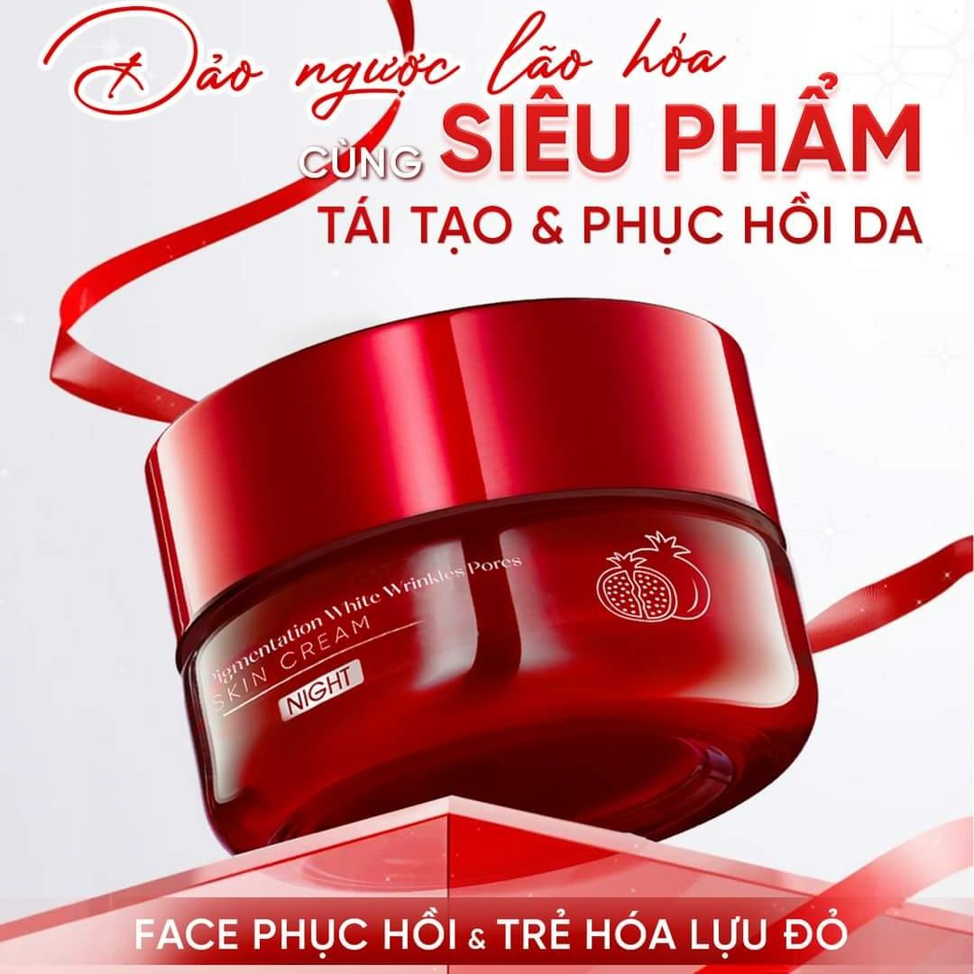 [TẶNG QUÀ] Kem Face Đêm Alaishy Lựu Đỏ Vitamin C - Kem Face Phục hồi Trẻ Hóa Làn Da [chính hãng 100%]