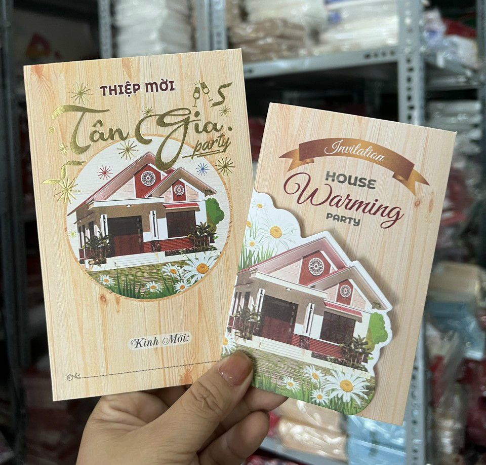 50 thiệp Tân Gia . Vui lòng cung cấp nội dung in sau khi đặt hàng.