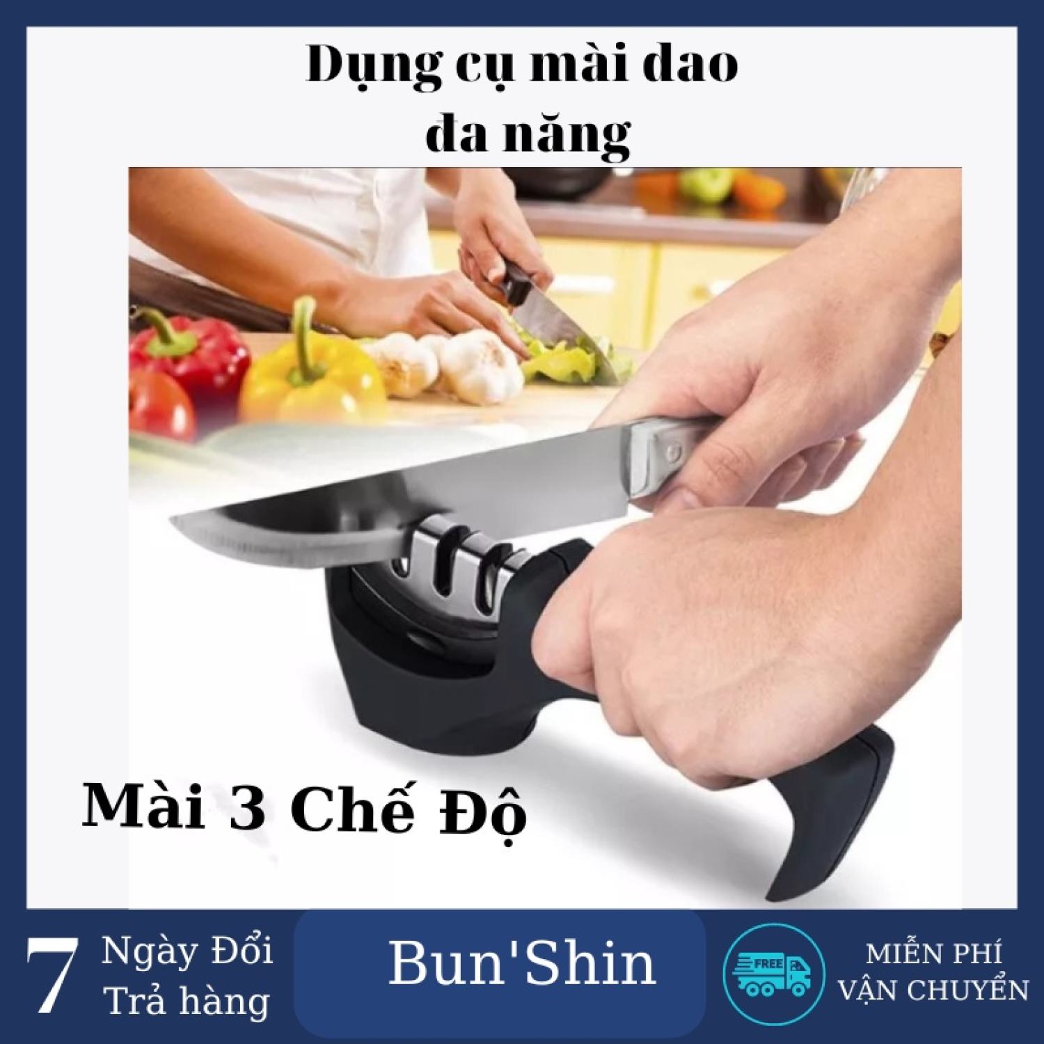 Dụng cụ mài dao kéo đa năng knife sharpener x8 cầm tay 3 trong 1, với công nghệ nhật bản