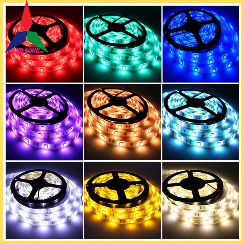 Led Dây Dán 5050 7 Màu Rgb 12v Cuộn 5m