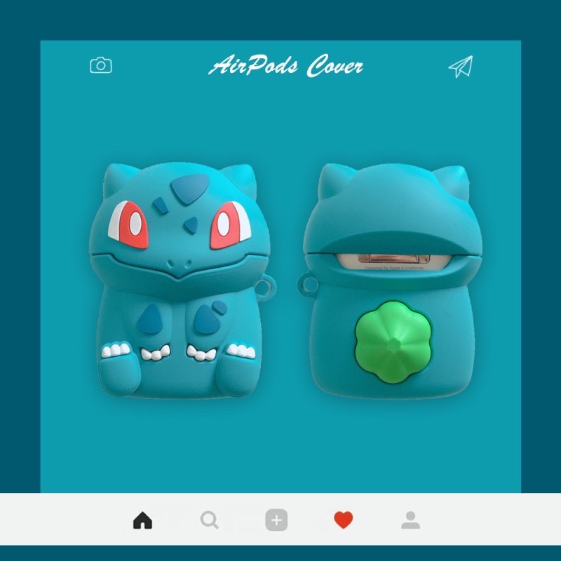 Ốp airpods 1/2/3 PRO Ếch kì diệu pokemon siêu chất - 1095CAEKD