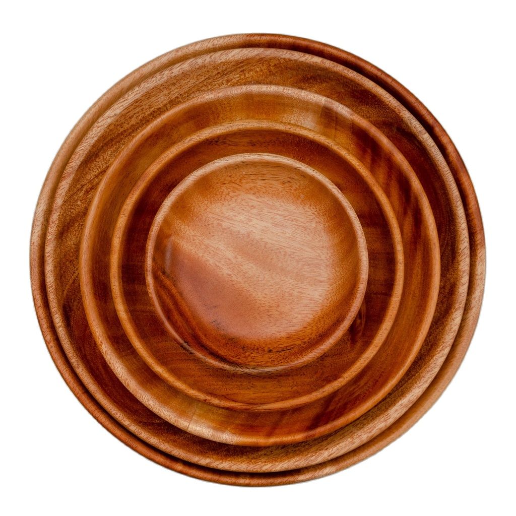Đĩa gỗ tròn vku bằng gỗ tự nhiên - hàng việt nam xuất khẩu - đường kính 12cm, 16cm, 18cm, 20cm, 24cm, 26cm x h 2cm