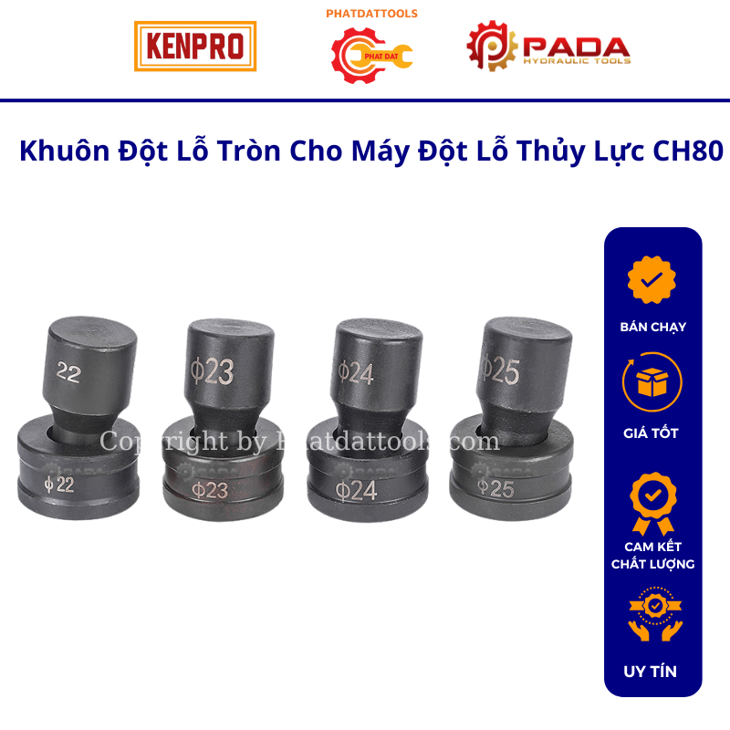 Khuôn đột lỗ tròn cho máy đột lỗ thủy lực CH80-Nhiều size