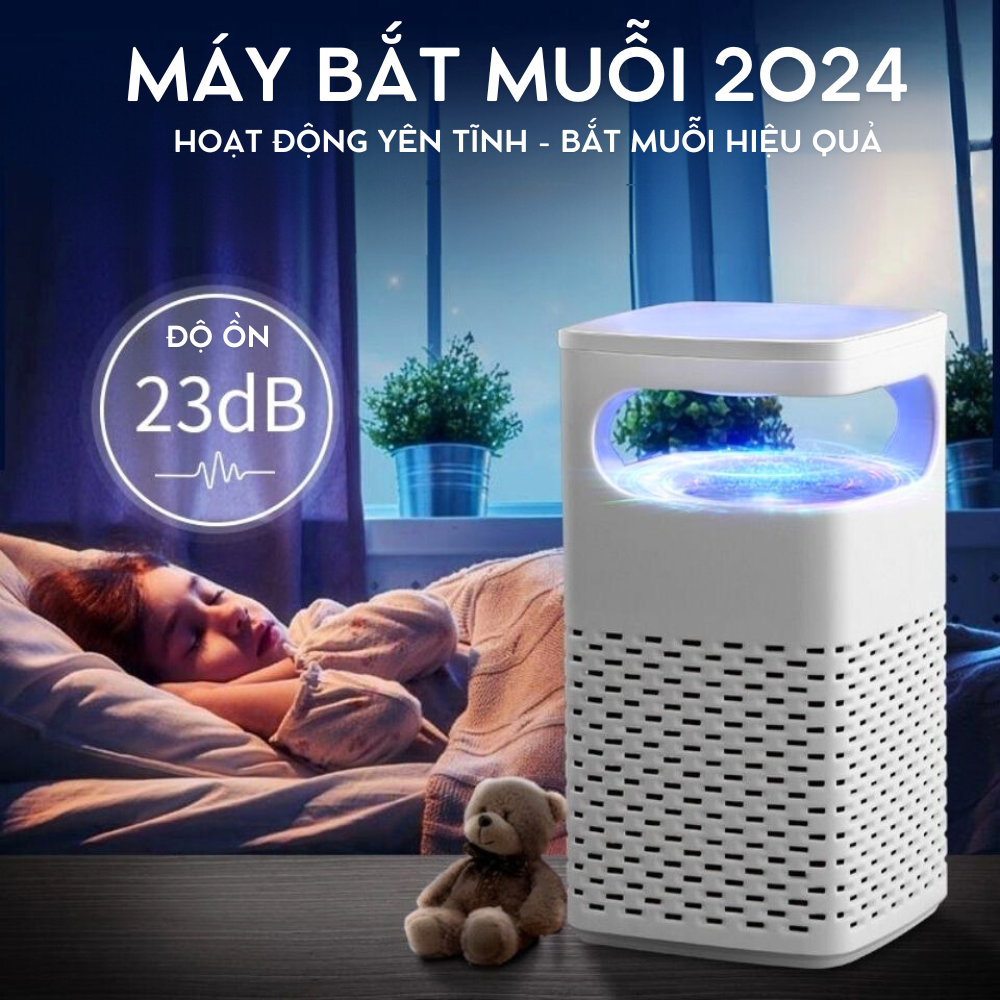 Đèn bắt muỗi thông minh có quạt hút - máy bắt muỗi diệt côn trùng công nghệ đèn led cao cấp 2024