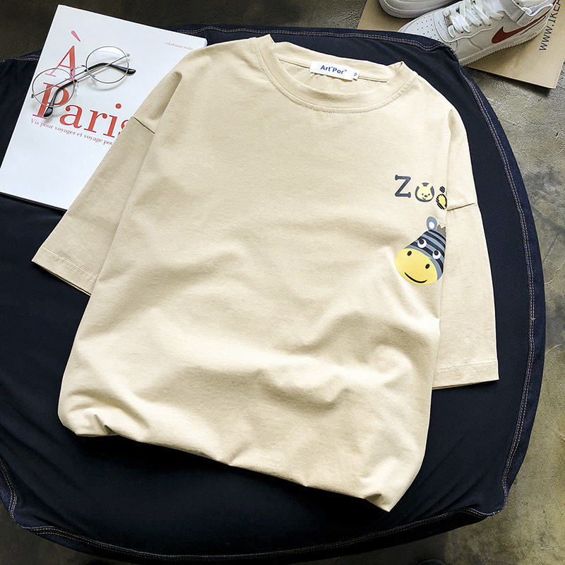 [HCM]Aó thun nam nữ form dài rộng tay lỡ Unisex HƯƠU ZOO freesize 45 - 70kg áo thun nam form rộng tay lỡ áo phông nữ form rộng