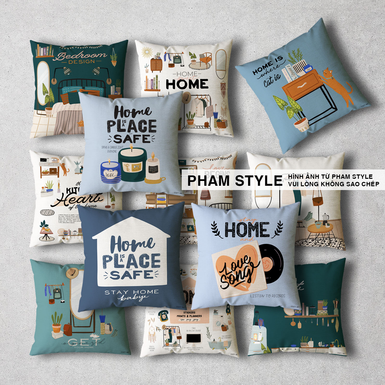 Gối trang trí sofa cozy home