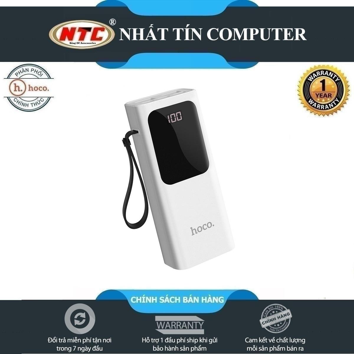 Pin sạc dự phòng Hoco J41 Intelligent Balance 10000mAh  Polymer 3 cổng sạc vào - chuẩn an toàn trên máy bay (2 màu tuỳ chọn) Nhất Tín Computer