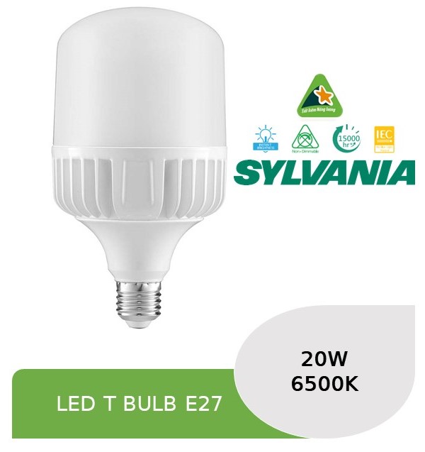 Đèn búp trụ led T Bulb 20W Sylvania - hàng chính hãng tiết kiệm điện năng, cam kết hàng đúng mô tả, chất lượng đảm bảo an toàn đến sức khỏe người sử dụng