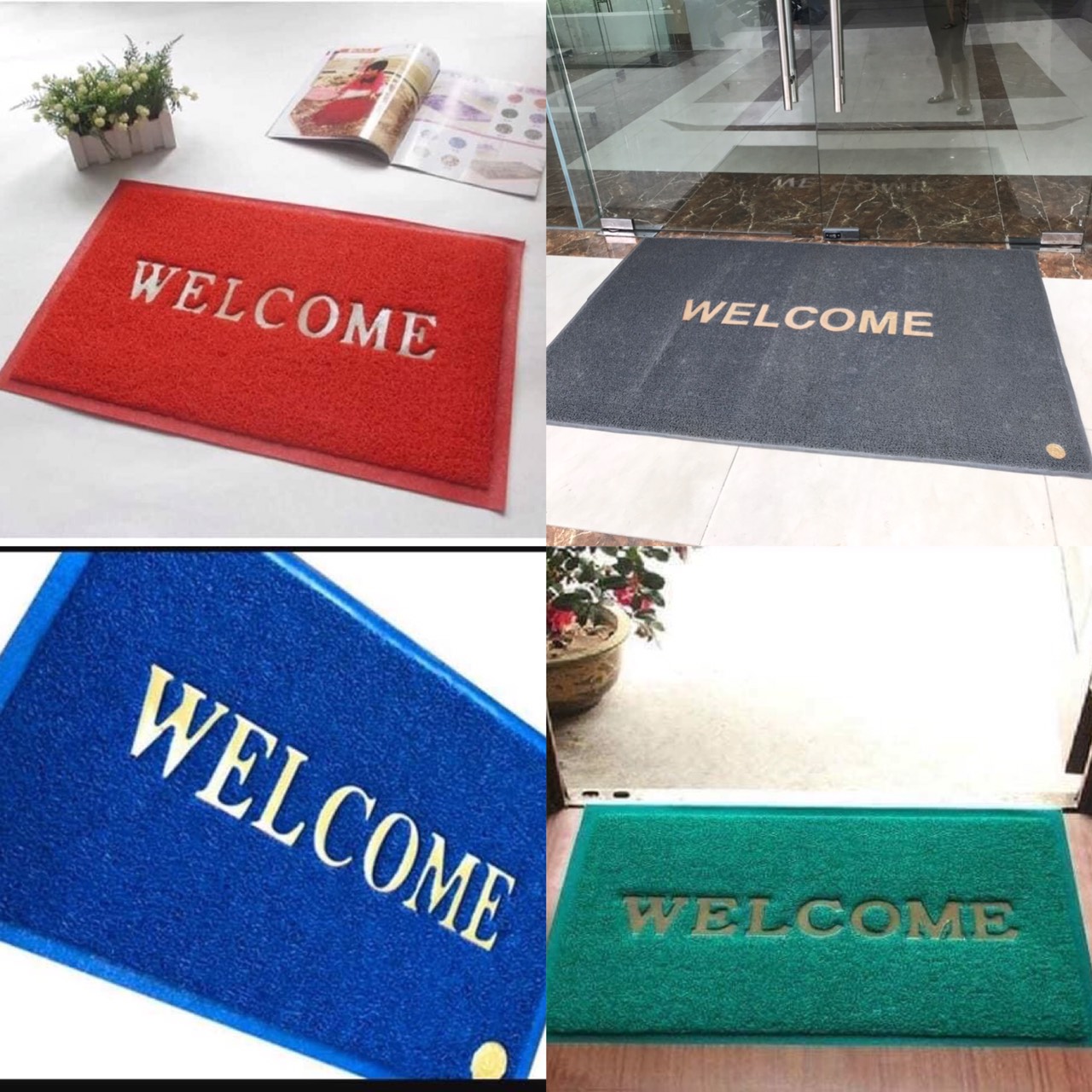 Thảm chùi chân welcome cỡ lớn 80.120cm