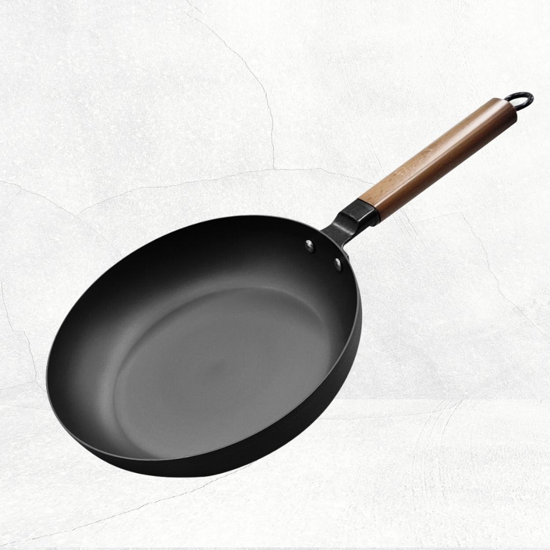 Chảo Thép Carbon 1 Tay Cầm Hikaru  La gourmet 26Cm Cạn/sử dụng bếp từ-412522