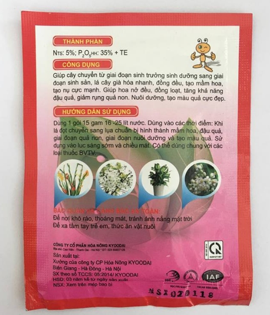 Phân bón Siêu bật mầm hoa chuyên dùng cho hoa, cây cảnh