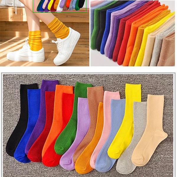Combo 3 đôi tất nhún Hàn Quốc – Tất Ulzzang cổ cao hàn quốc