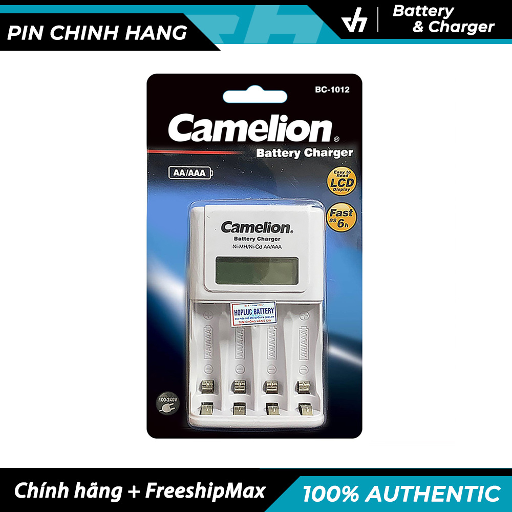 Bộ sạc pin AA / AAA Camelion 1012 có màn hình, tự ngắt sạc