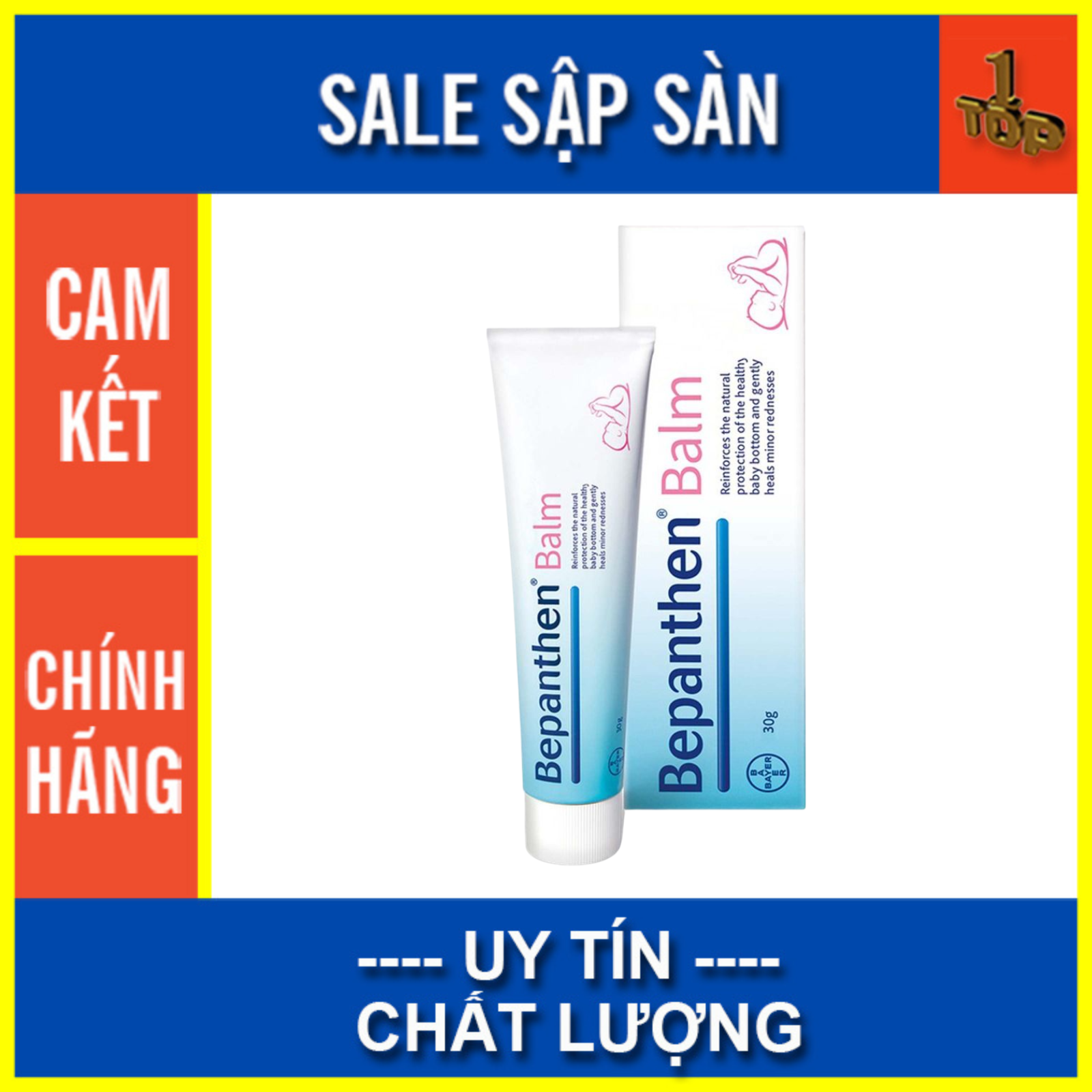 Kem chống hăm tả Bepanthen Balm (30g) duy trì sự mềm mại của da bé - Top 1 Pharmacy