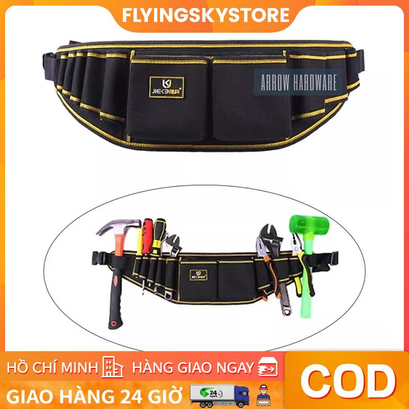 Đa năng vải oxford chịu mài mòn và chống thấm nước phần cứng thợ điện sửa chữa tiện ích túi bảo quản thắt lưng túi