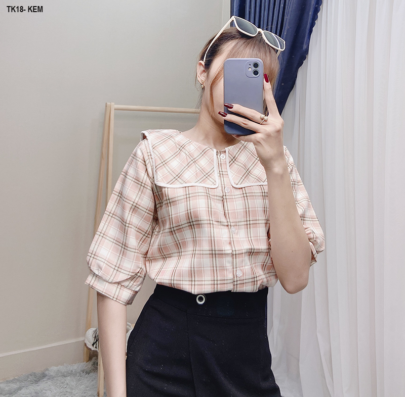 [HCM]TK18- Áo sơ mi caro thủy thủ
