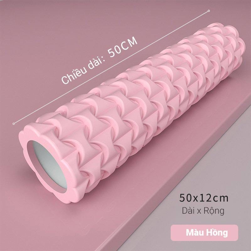 Con lăn massage tập yoga/gym/pilate foam roller 50cm