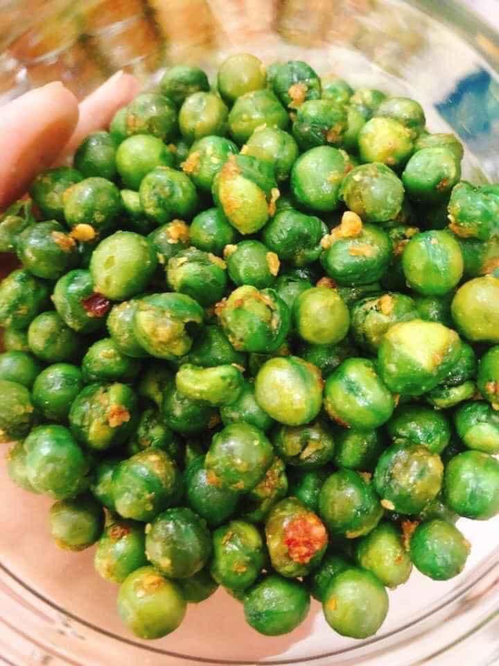 GÓI 500GR ĐẬU HÀ LAN RANG TỎI ỚT GIÒN NGON ĐẬM VỊ HÀNG LUÔN MỚI