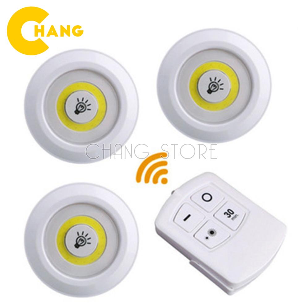 Bộ 3 đèn led dán tường thông minh phòng ngủ cầu thang - bộ 3 bóng đèn mini điều khiển từ xa