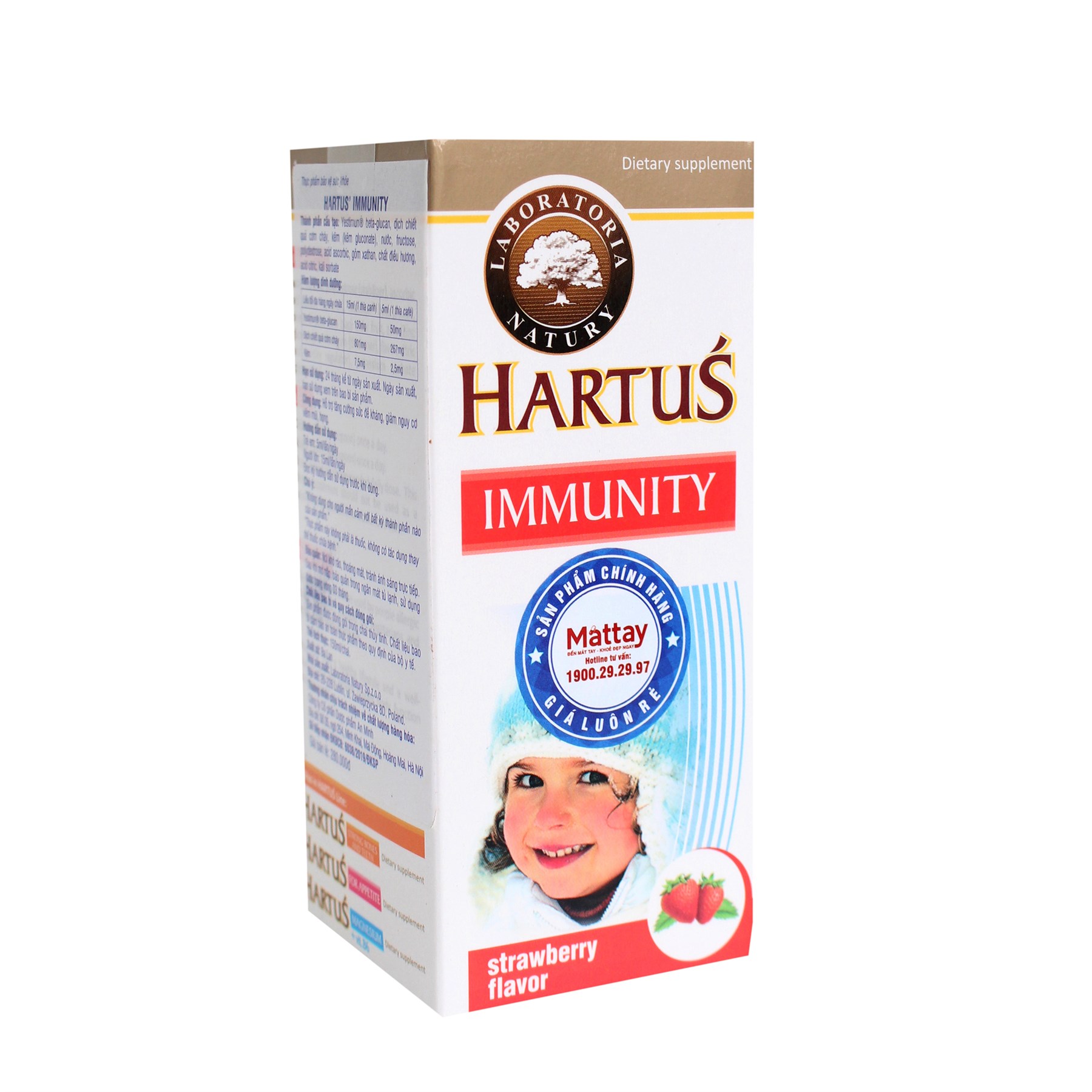 Hartus' Immunity - Tăng cường sức đề kháng cho bé, hết ốm vặt, phòng ngừa các bệnh đường hô hấp (Lọ 150ml)