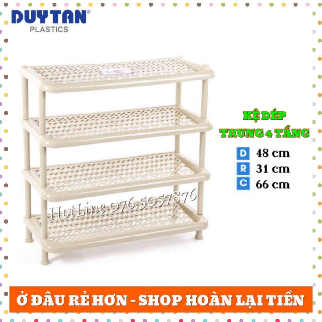 Kệ dép nhựa Trung duy tân 4 Tầng _ Giao Màu Ngẫu Nhiên