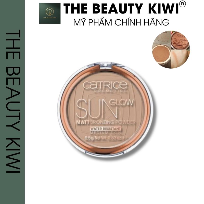 Phấn tạo khối Catrice Sun Glow Matt Bronzing Powder 030 Medium Bronze màu tự nhiên lâu trôi 9,5g