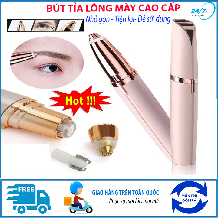 Bút tỉa lông mày thẩm mỹ cao cấp Flawlbss, bút tỉa chân mày đẹp, máy tỉa lông mày chuyên nghiệp thiết kế nhỏ gọn sang trọng, dễ sử dụng, an toàn không gây đau rát, bút tỉa chân mày thông minh, tiện lợi  - Giadungbv247