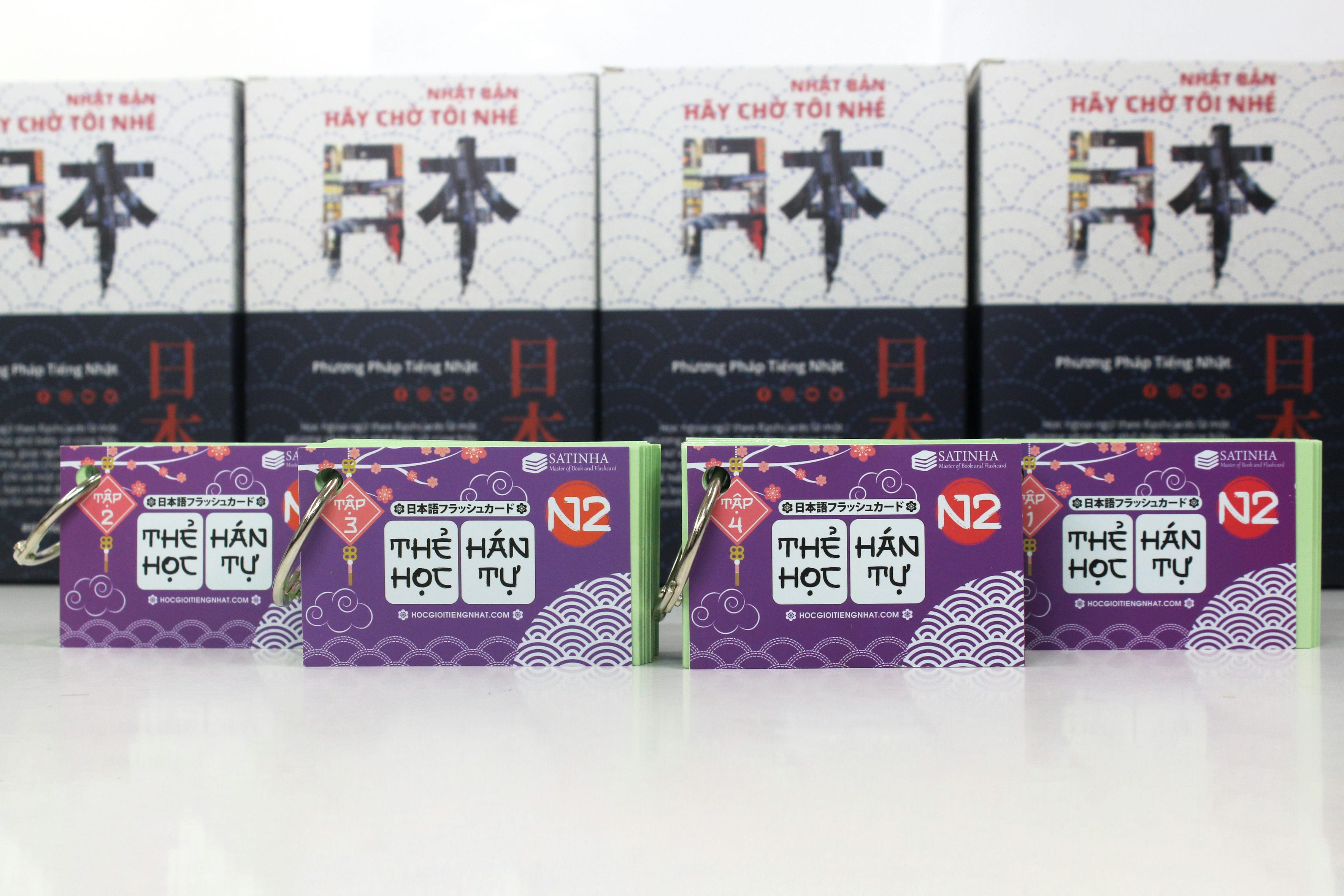 FLASHCARD - THẺ HỌC KANJI N2 BẢN MỚI - 4 XẤP