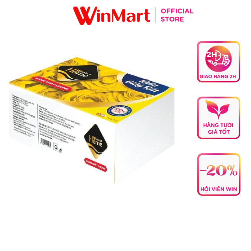 Siêu thị WinMart - Combo 5 gói khăn giấy lụa Winmart Home gói 100 tờ 3 lớp