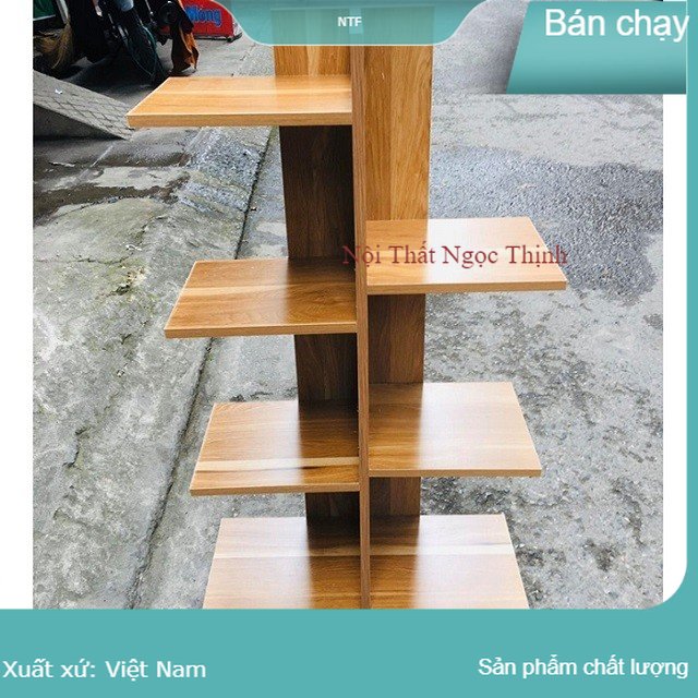 Kệ sách trang trí cao cấp, 2 mặt phủ Melamin chống trầy xước, thiết kế trẻ trung mẫu 2023 Kích thước 700x400x200mm