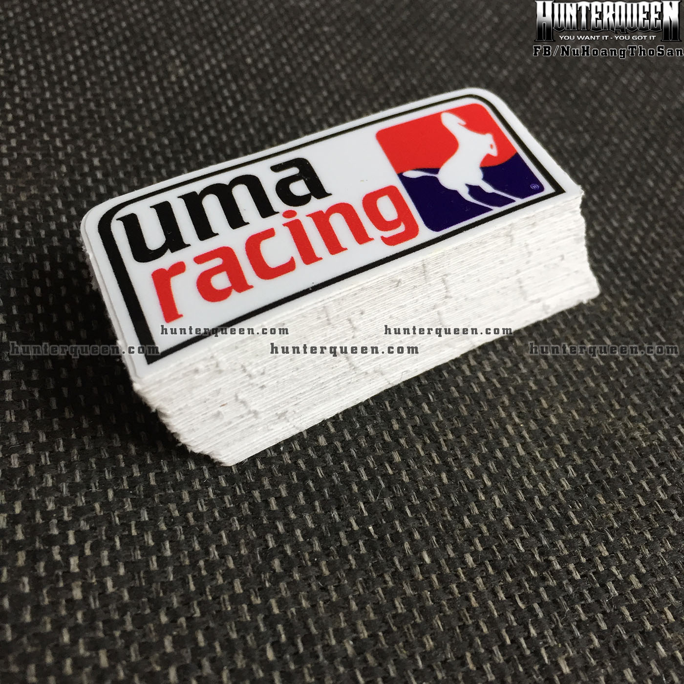 Uma Racing[7.8X3Cm] Decal Cao Cấp Chống Nước, Sắc Nét, Bền Màu, Dính Chặt. Hình Dán Logo Trang Trí Mọi Nơi