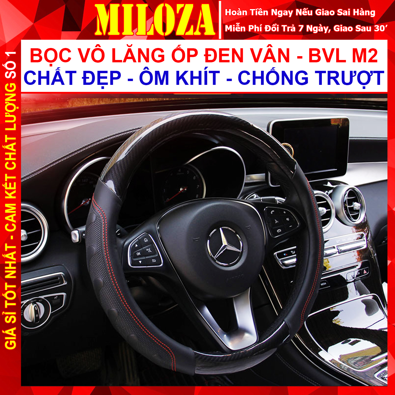 [FSALE] Bọc Vô Lăng - Bọc Vô Lăng Ô tô - Bọc Vô Lăng Mazda, Kia, Hyundai, Toyota, Honda, Suzuki, Vinfast, Mitsubishi, Mercedes, Nissan - BVL M2