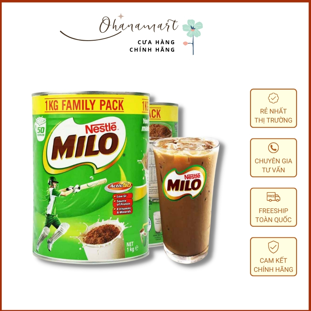 Sữa bột Milo Úc 1kg Date mới nhất