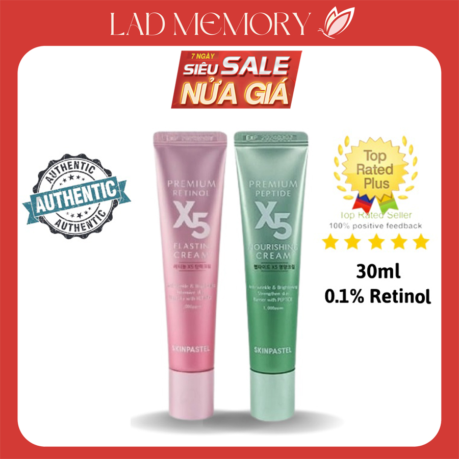 Kem Trẻ Hoá Trắng Da Skinpastel Premium Retinol X5 Elastin Cream Premium