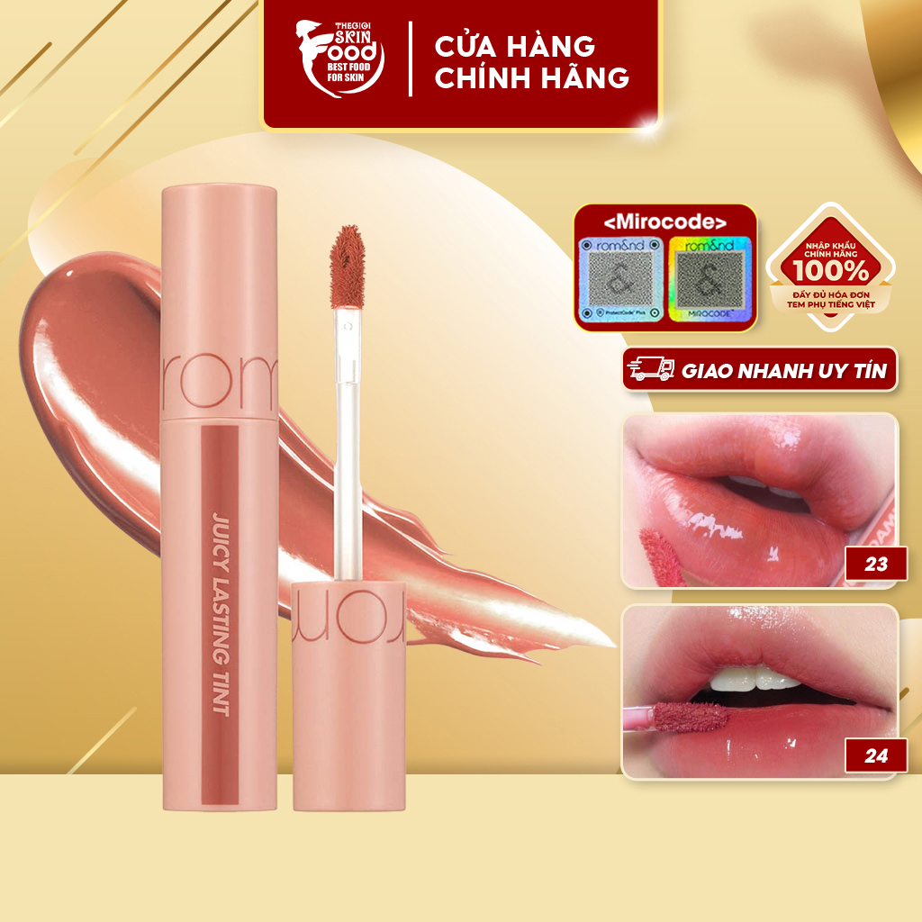 [Màu 22-25] Son Tint Bóng, Lì, Căng Mọng Môi Hàn Quốc Romand Juicy Lasting Tint 5.5g