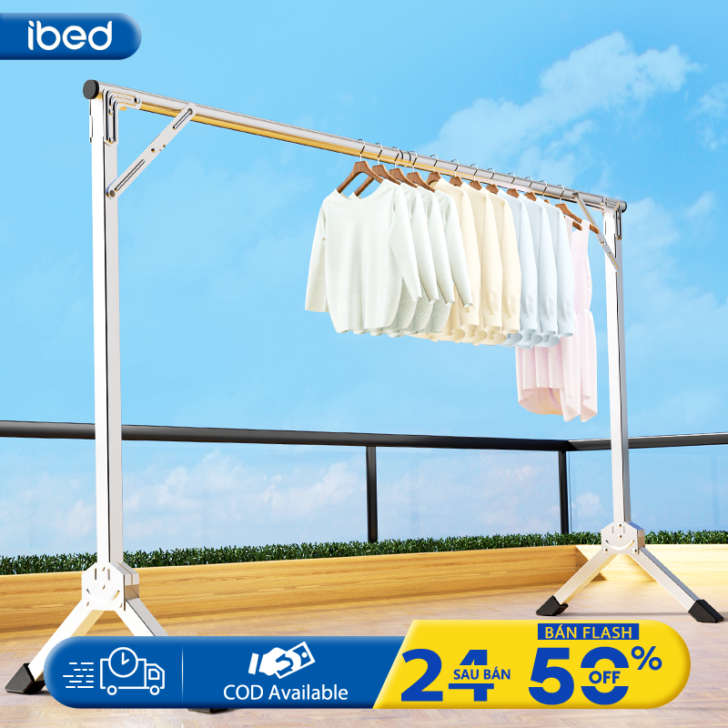 cây phơi quần áo Gấp gọn giá phơi quần áo Có thể điều Sào Phơi Quần Áo Inox 