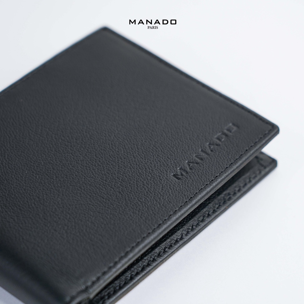 Ví da manado cao cấp dáng ngang, da bò dập vân epsom - vmnd02