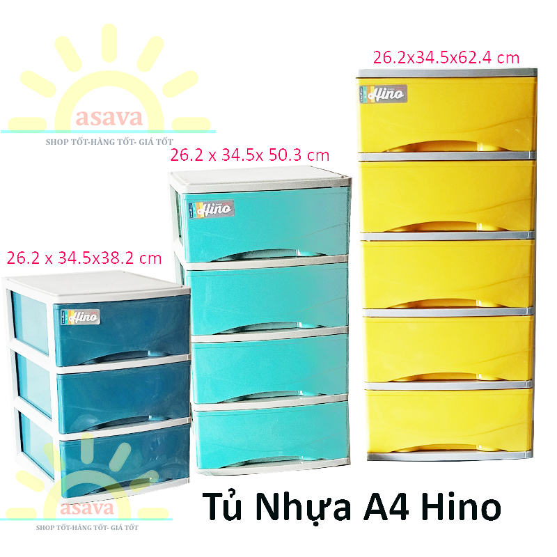 Tủ nhựa mini để bàn 3 tầng, 4 tầng, 5 tầng hino nhựa hiệp thành- mẫu mới, đẹp, gọn- gia dụng asava.