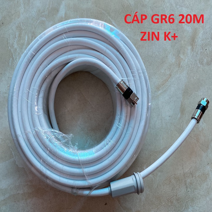 Dây cáp đồng trục 20 mét bấm đầu sẵn chất lượng-sử dụng cho truyền hình cáp-anten-camera-chảo vệ tinh