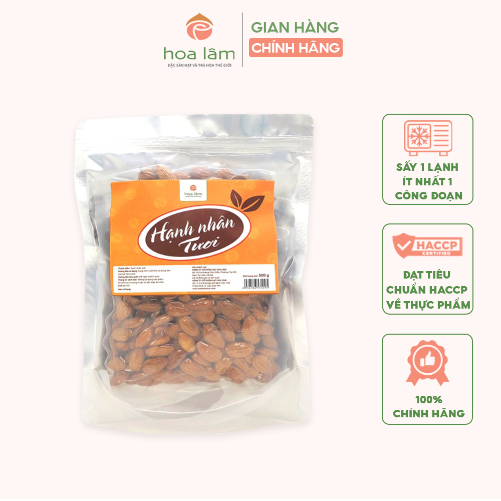Hạnh nhân Mỹ tươi làm sữa hạt, hạt hạnh nhân Hoa Lâm siêu ngon với hàm lượng dinh dưỡng cao 500gr